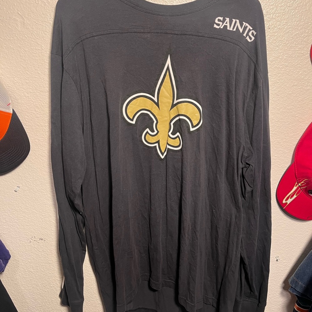 NFL Saints Black and Gold Long Sleeve Tee